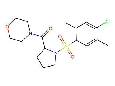 4-[1-(4-Chloro-2,5-dimethylbenzenesulfonyl)pyrrolidine-2-carbonyl]morpholine structure