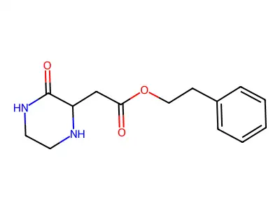 Phenethyl 2-(3-oxo-2-piperazinyl)acetate structure