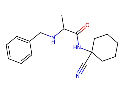 2-(benzylamino)-N-(1-cyanocyclohexyl)propanamide structure