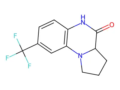 8-(trifluoromethyl)-1,2,3,3a-tetrahydropyrrolo[1,2-a]quinoxalin-4(5H)-one structure