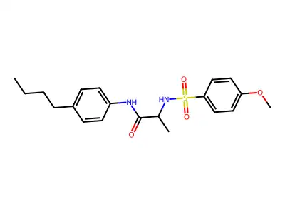 N-(4-butylphenyl)-2-[(4-methoxyphenyl)sulfonylamino]propanamide structure