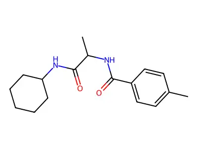 N-(1-(cyclohexylamino)-1-oxopropan-2-yl)-4-methylbenzamide structure