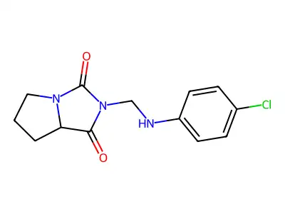 2-[(4-Chloroanilino)methyl]-5,6,7,7a-tetrahydropyrrolo[1,2-c]imidazole-1,3-dione structure