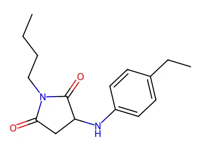 1-Butyl-3-((4-ethylphenyl)amino)pyrrolidine-2,5-dione structure