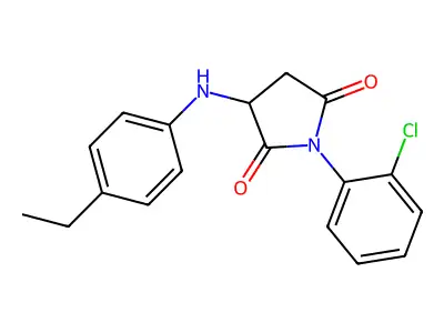 1-(2-Chlorophenyl)-3-[(4-ethylphenyl)amino]pyrrolidine-2,5-dione structure