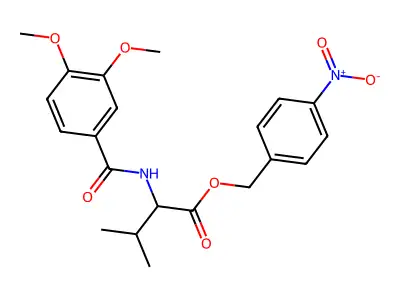 4-nitrobenzyl N-[(3,4-dimethoxyphenyl)carbonyl]valinate structure