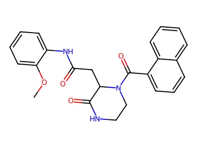 N-(2-methoxyphenyl)-2-[1-(naphthalen-1-ylcarbonyl)-3-oxopiperazin-2-yl]acetamide structure
