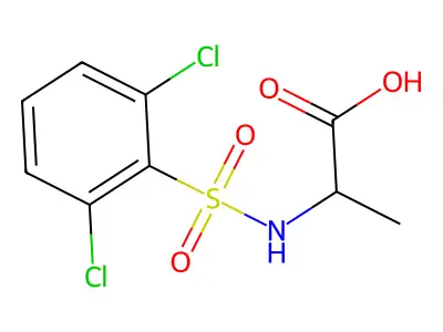 (2S)-2-(2,6-Dichlorobenzenesulfonamido)propanoic acid structure