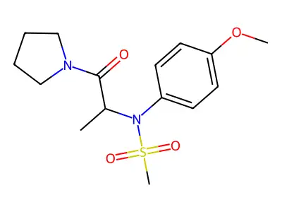 N-(4-methoxyphenyl)-N-(1-oxo-1-pyrrolidin-1-ylpropan-2-yl)methanesulfonamide structure