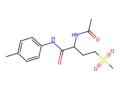 2-acetamido-4-(methylsulfonyl)-N-(p-tolyl)butanamide structure