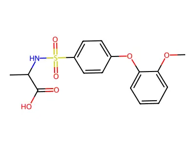 Alanine,N-[[4-(2-methoxyphenoxy)phenyl]sulfonyl]- structure