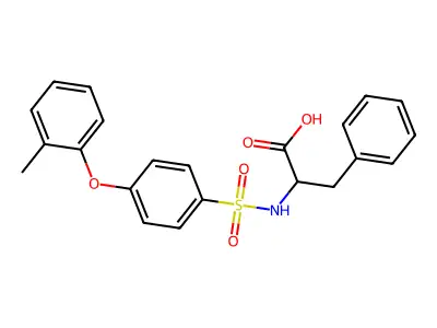 N-([4-(2-Methylphenoxy)phenyl]sulfonyl)phenylalanine structure