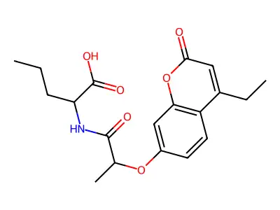 N-{2-[(4-ethyl-2-oxo-2H-chromen-7-yl)oxy]propanoyl}norvaline structure