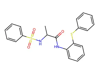 2-(benzenesulfonamido)-N-(2-phenylsulfanylphenyl)propanamide structure