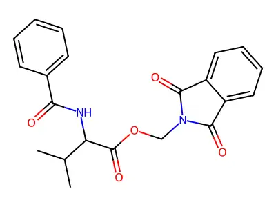 (1,3-dioxo-1,3-dihydro-2H-isoindol-2-yl)methyl N-(phenylcarbonyl)valinate structure