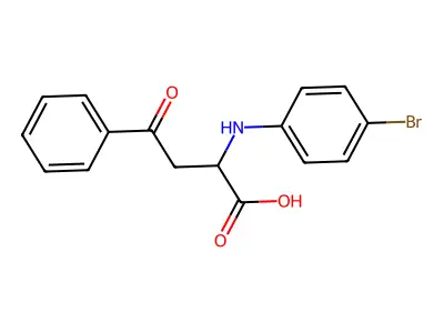 2-[(4-Bromophenyl)amino]-4-oxo-4-phenylbutanoic acid structure