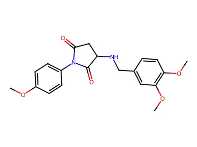 3-[(3,4-Dimethoxybenzyl)amino]-1-(4-methoxyphenyl)pyrrolidine-2,5-dione structure