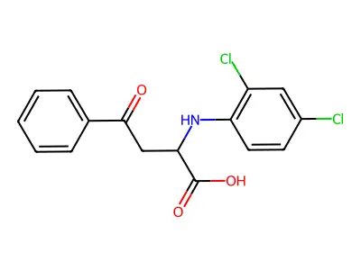 2-(2,4-Dichloroanilino)-4-oxo-4-phenylbutanoic acid structure