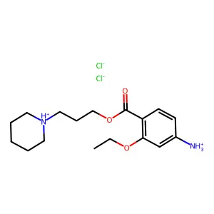 Benzoic acid, 4-amino-2-ethoxy-, 3-piperidinopropyl ester, dihydrochloride structure