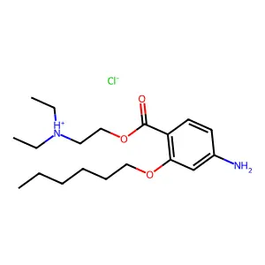 2-(Diethylamino)ethyl 4-amino-2-(hexyloxy)benzoate--hydrogen chloride (1/1) structure