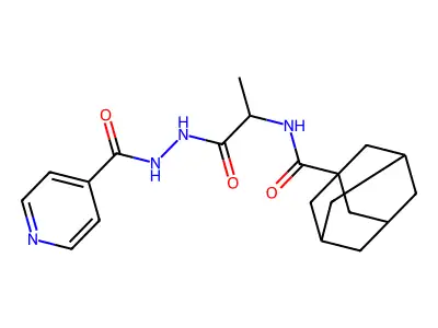 2-(adamantanylcarbonylamino)-N-(4-pyridylcarbonylamino)propanamide structure