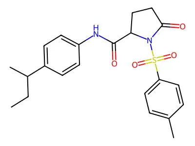 N-(4-butan-2-ylphenyl)-1-(4-methylphenyl)sulfonyl-5-oxopyrrolidine-2-carboxamide structure