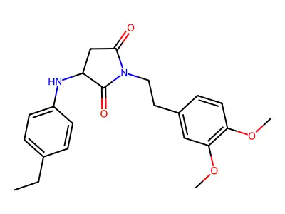 1-(3,4-Dimethoxyphenethyl)-3-((4-ethylphenyl)amino)pyrrolidine-2,5-dione structure