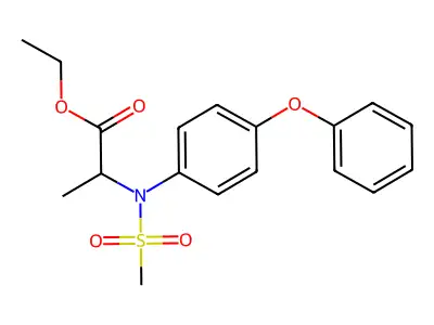 ethyl N-(methylsulfonyl)-N-(4-phenoxyphenyl)alaninate structure