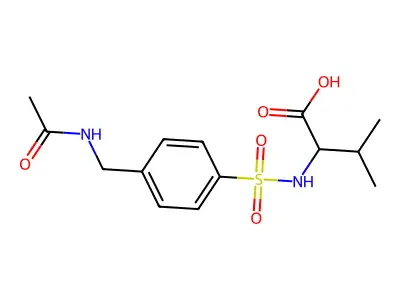 2-[4-(Acetamidomethyl)benzenesulfonamido]-3-methylbutanoic acid structure