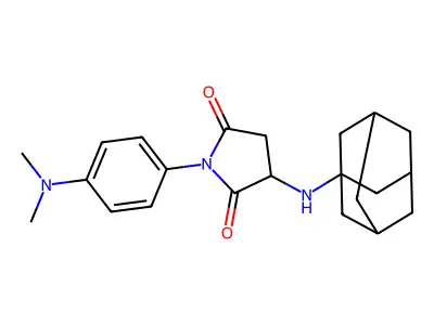 3-(Adamantanylamino)-1-[4-(dimethylamino)phenyl]azolidine-2,5-dione structure