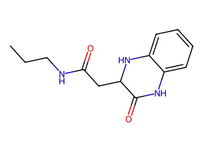 2-(3-oxo-1,2,3,4-tetrahydroquinoxalin-2-yl)-N-propylacetamide structure