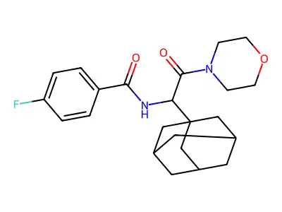 N-[1-(Adamantan-1-YL)-2-(morpholin-4-YL)-2-oxoethyl]-4-fluorobenzamide structure