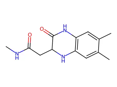 2-(6,7-dimethyl-3-oxo-1,2,3,4-tetrahydroquinoxalin-2-yl)-N-methylacetamide structure