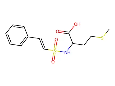 4-methylsulfanyl-2-(2-phenylethenylsulfonylamino)butanoic Acid structure