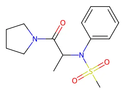 N-(1-oxo-1-pyrrolidin-1-ylpropan-2-yl)-N-phenylmethanesulfonamide structure