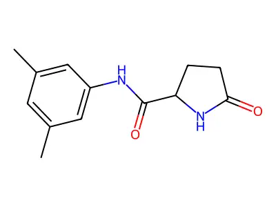 N-(3,5-dimethylphenyl)-5-oxopyrrolidine-2-carboxamide structure
