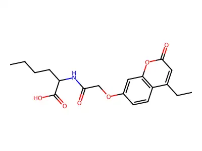 N-{[(4-ethyl-2-oxo-2H-chromen-7-yl)oxy]acetyl}norleucine structure