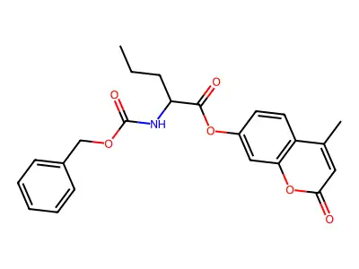4-methyl-2-oxo-2H-chromen-7-yl N-[(benzyloxy)carbonyl]norvalinate structure