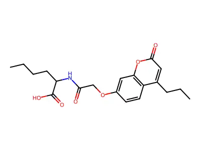 N-{[(2-oxo-4-propyl-2H-chromen-7-yl)oxy]acetyl}norleucine structure