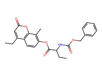 4-ethyl-8-methyl-2-oxo-2H-chromen-7-yl 2-{[(benzyloxy)carbonyl]amino}butanoate structure