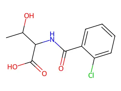 2-(2-Chloro-benzoylamino)-3-hydroxy-butyric acid structure