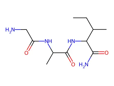 2-(2-(2-Aminoacetamido)propanamido)-3-methylpentanamide structure