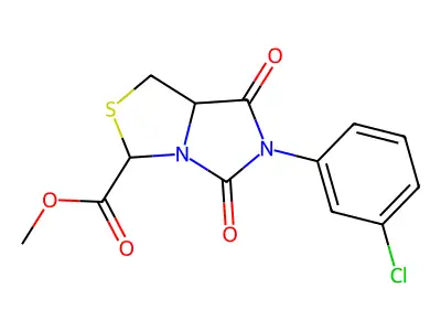 methyl 6-(3-chlorophenyl)-5,7-dioxotetrahydro-1H-imidazo[1,5-c][1,3]thiazole-3-carboxylate structure