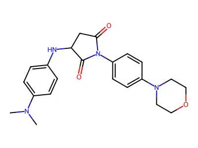 3-((4-(Dimethylamino)phenyl)amino)-1-(4-morpholinophenyl)pyrrolidine-2,5-dione structure