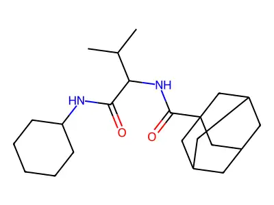 2-[(adamantan-1-yl)formamido]-N-cyclohexyl-3-methylbutanamide structure