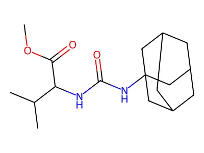 Methyl 2-(1-adamantylcarbamoylamino)-3-methylbutanoate structure