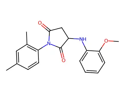 1-(2,4-Dimethylphenyl)-3-[(2-methoxyphenyl)amino]azolidine-2,5-dione structure