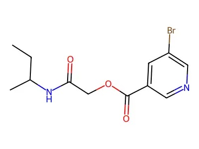 2-(Butan-2-ylamino)-2-oxoethyl 5-bromopyridine-3-carboxylate structure