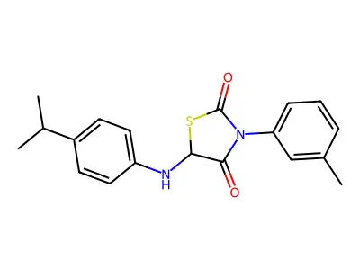3-(3-Methylphenyl)-5-{[4-(propan-2-yl)phenyl]amino}-1,3-thiazolidine-2,4-dione structure