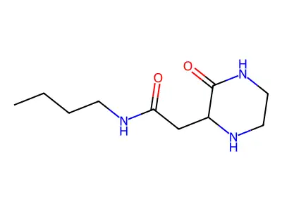 N-butyl-2-(3-oxopiperazin-2-yl)acetamide structure